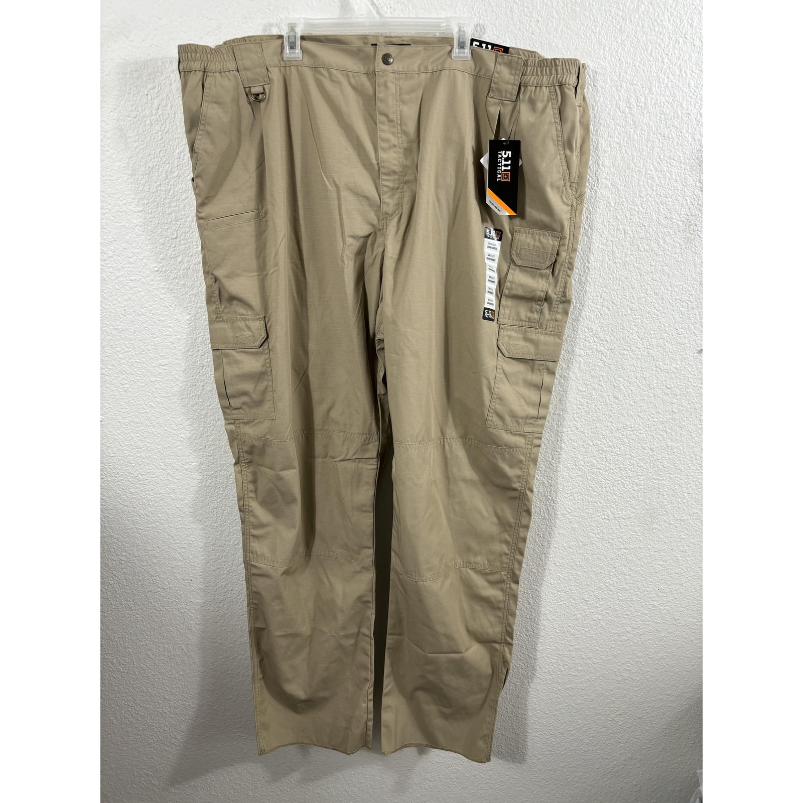 5.11 Tactical Pants Mens 54 Khaki Taclite Pro Ripstop Cargo Unhemmed